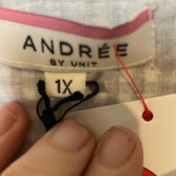 NWT Andree Gingham Off Shoulder Dress Size 1X - Picture 6 of 12